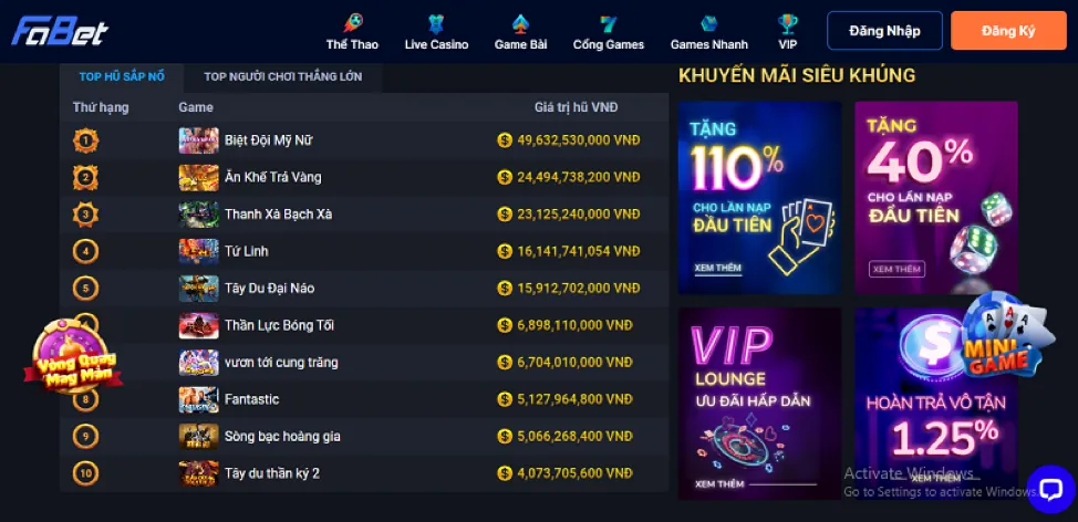 Giao diện cá cược trực tiếp rik88 casino